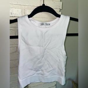 Zara rouched cropped tank top